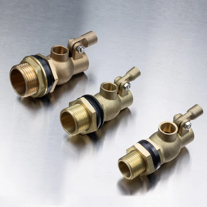 Latão Linha Válvula de Flutuador Automático Tanque Água Torre Válvula Esfera 1pc Dn15 Dn20 Dn25