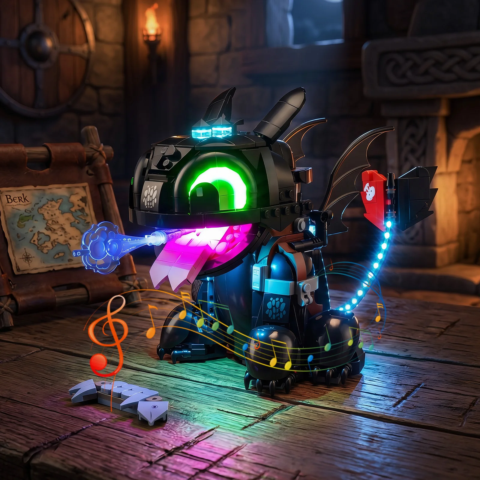 LED Light Set for Toothless Building Blocks - DIY Lamp Kit