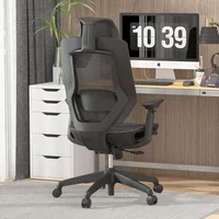 Big and Tall Office Chair Heavy Duty,4D Armrest Mesh Ergonomic Home Office Chair with High Back,Tilt Function, 360°Swivel Wheels 1