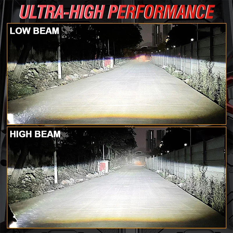 H4 LED 헤드라이트 전구 프로젝터 렌즈 캔버스 슈퍼 브라이트 9003 HB2 LED 5000W 5000000LM 6000K 상/하향등 자동차 및 오토바이용