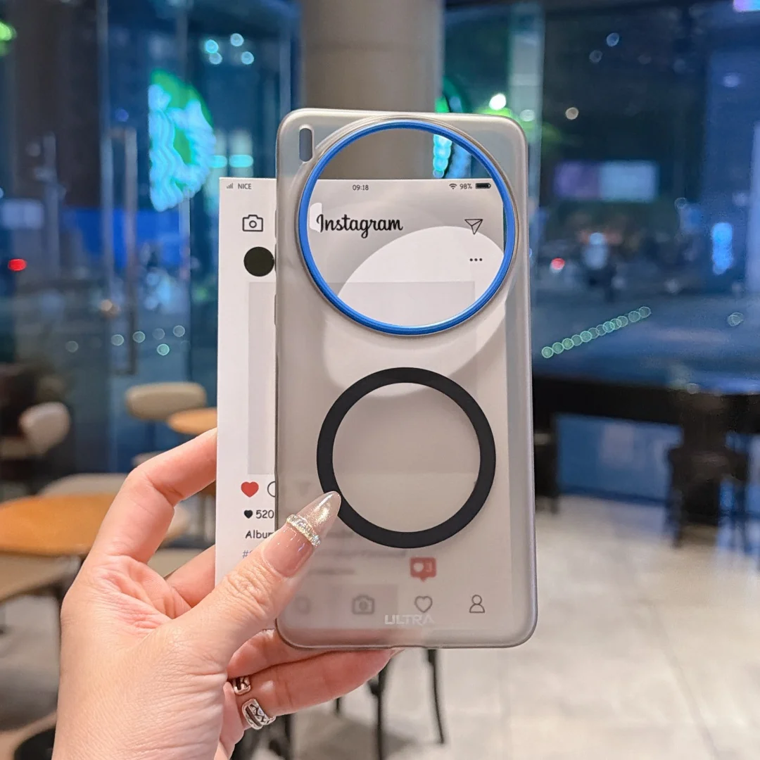 Magnetic Blue Camera Protector Mobile Phone Case Cover with Enhanced Protection