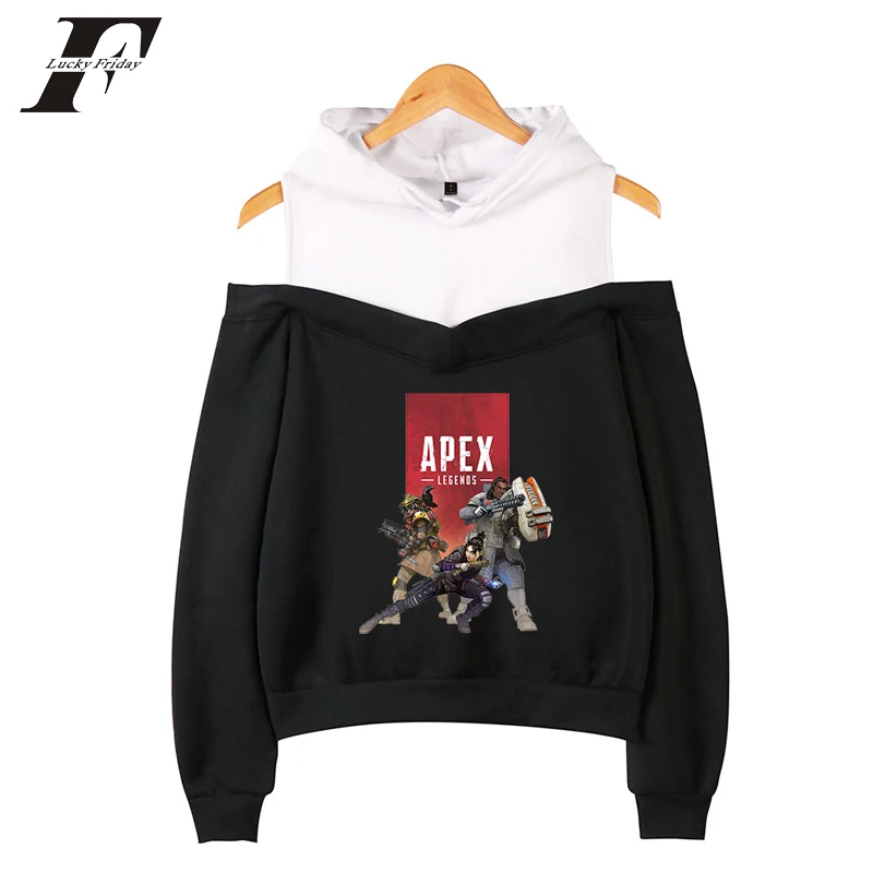 

Apex Legends Print Off-Shoulder Hoodies Sweatshirts Women Hip Hop long Sleeve streetwaer Apex Legend hit hop Casual Tops