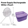 New 10000mA Large Size Outdoor Camping Fan High Wind Power Silent Circulator Fan with Remote Control Ambient Light Charge Output 3