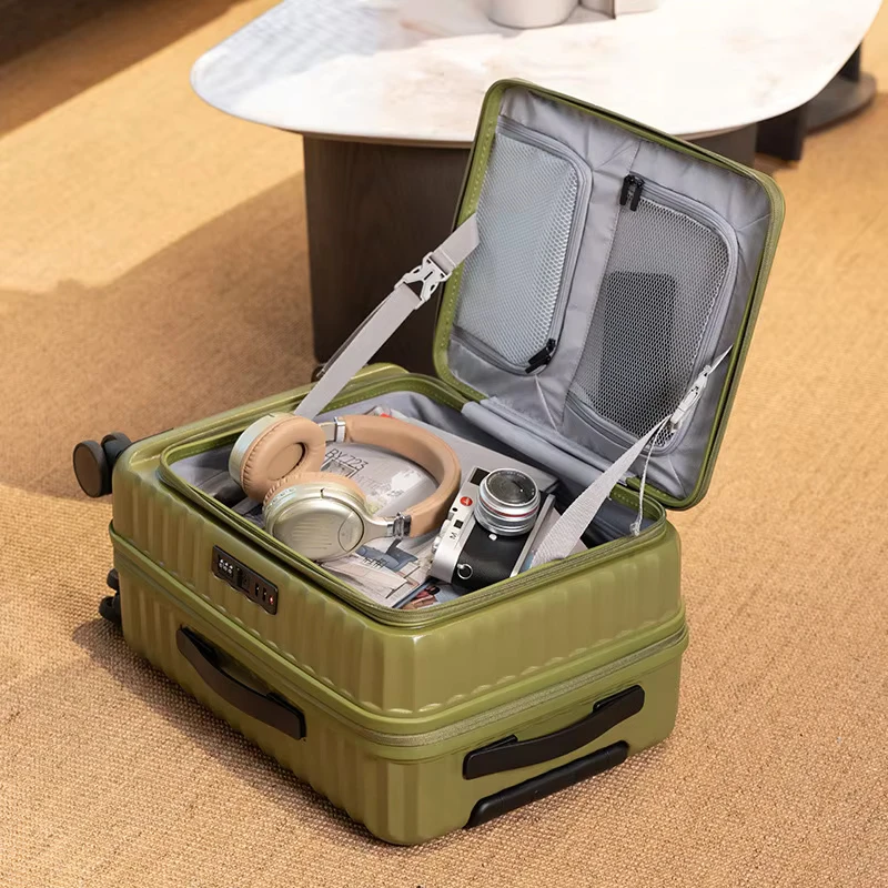 COLENARA equipaje ABS + caja de embarque de PC cubierta de carrito para mujer 20 "24" 28 pulgadas caja de contraseña de gran capacidad maleta de viaje para hombre