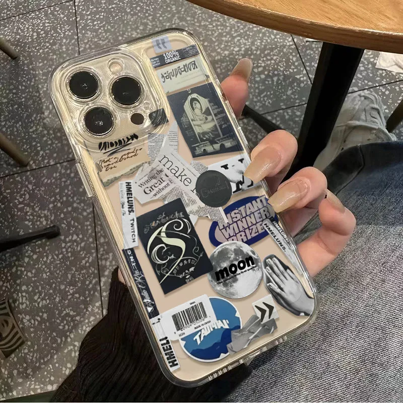 Montage Newspaper Shockproof Soft Phone Case - Stylish and Durable Cover