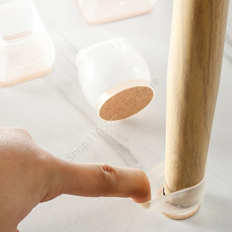 Silicone Furniture Leg Protectors - Non-Slip, Anti-Noise, Floor-Safe Pads (16-Pack)