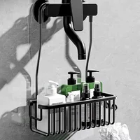 No Drilling Removable Shelf Aluminum Bath Basket Perforation-free Shampoo Rack for Bathroom Shelves For Shower Organizer Storage 1