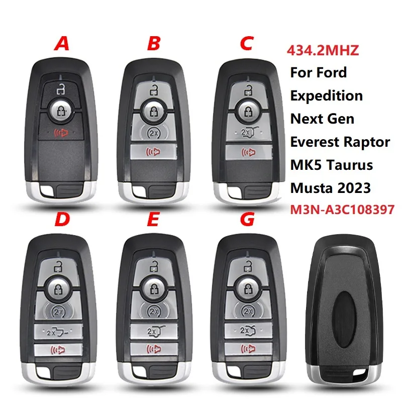 

CN018140 434.2MHZ FCC M3N-A3C108397 For Ford Expedition Next Gen Everest Raptor MK5 Taurus Mustang 2023 2024 Smart Key 49 Chip