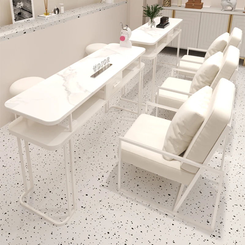 

Dressing Professional Nail Table Makeup Cleaner Manicure Nail Table Beauty Reception Tavolo Manicure Salon Furniture BL50NT
