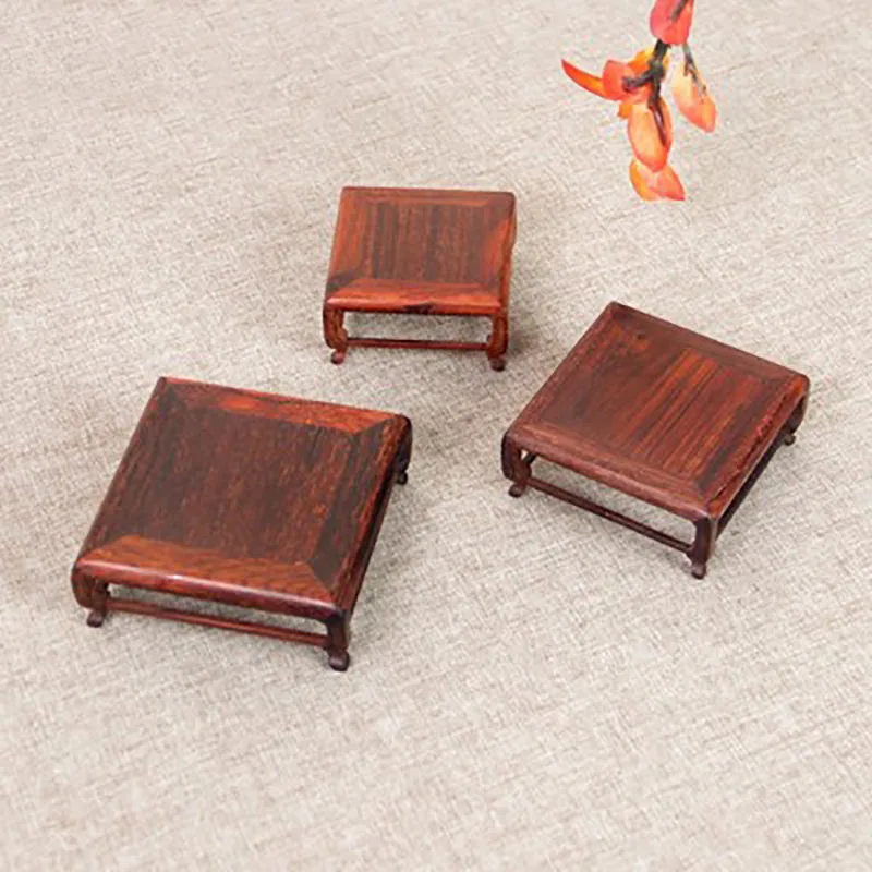 Redwood Miniature Potted Display Bracket, Solid Wood, Red Sour Branches, Simple Tea Pot, Incense Stove, Flower Vase Decoration