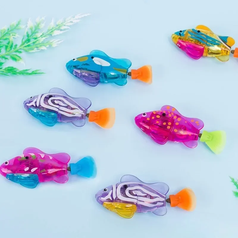 Swimming Robot Clown Fish Water Toys Coax Baby To Bathe Simulation Bath Toy Induction Electric Small Fish Swimming Toys 2