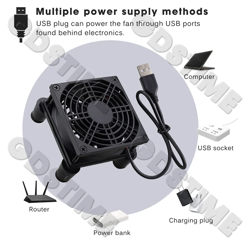 Cooling Fan 5V USB Router Fan 80mm 92mm 120mm 140mm DIY TV Box Ball/Sleeve Cooler W/Controller & Protective Net Desktop
