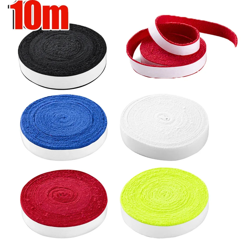 Badminton Tennis Racket Overgrips 10m 3cm Wide Anti Skid Microfiber Racket Grip Super Absorbing Replacement Sports Accessories