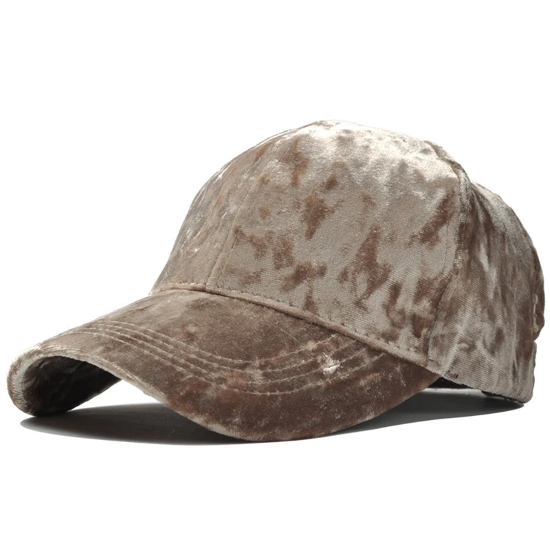 Gold Velvet Adjustable Solid Color Men Baseball Cap Sun Protection Spring Autumn Unisex Korean Version Dad Hat Snapback 2