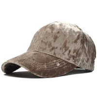Gold Velvet Adjustable Solid Color Men Baseball Cap Sun Protection Spring Autumn Unisex Korean Version Dad Hat Snapback 2