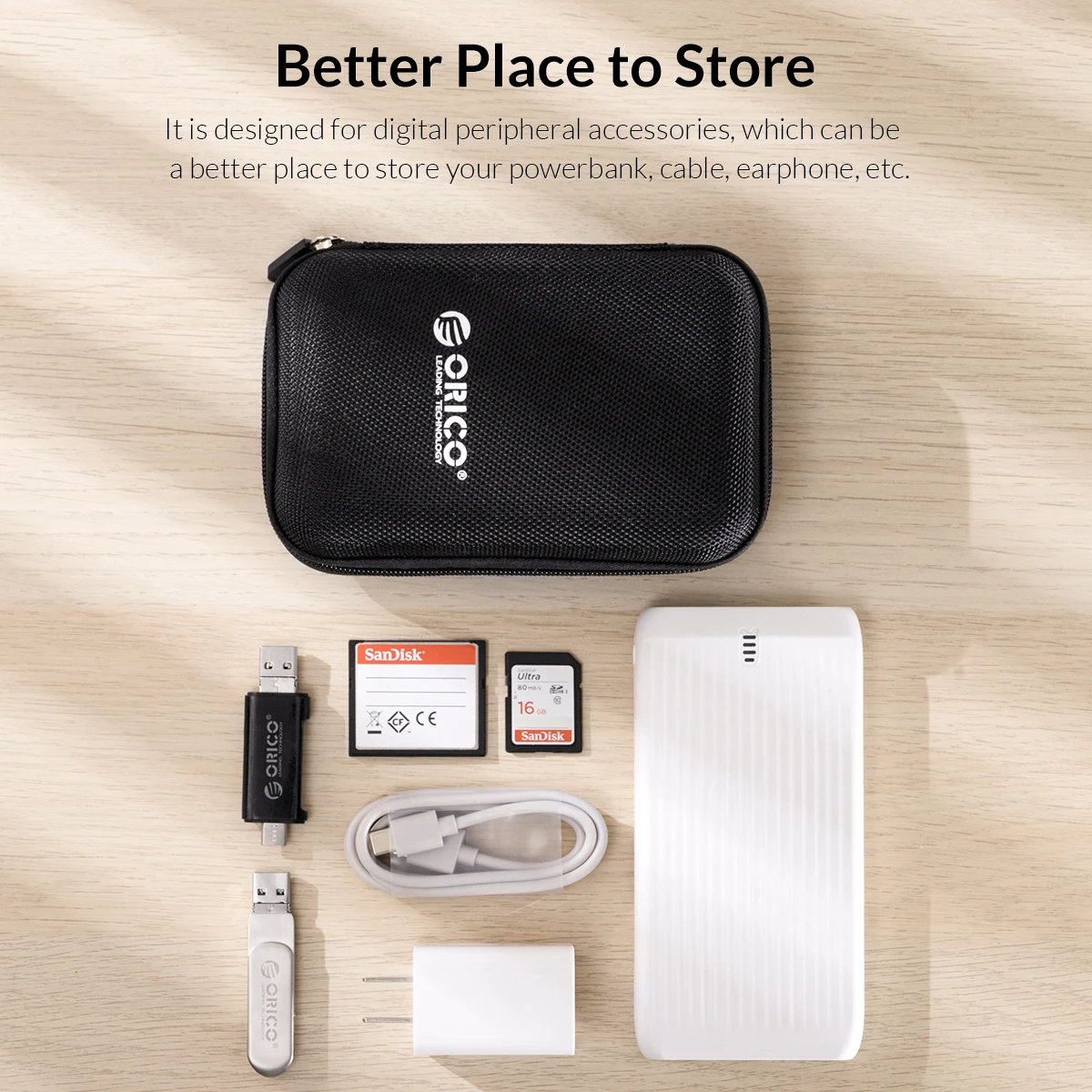 Portable Hard Drive Bag ORICO 2.5 Inch HDD Box Bag Case Portable Hard Drive Bag for External Portable HDD hdd box case storage Protection Black/Red/Blue