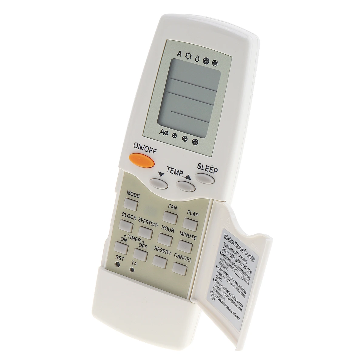 Kelang-controle Remoto com Tela hd Versão em Inglês Suporte Baterias Aaa Rfl0601 Rfl-0301e Transportadora ar Condicionado - Image 3