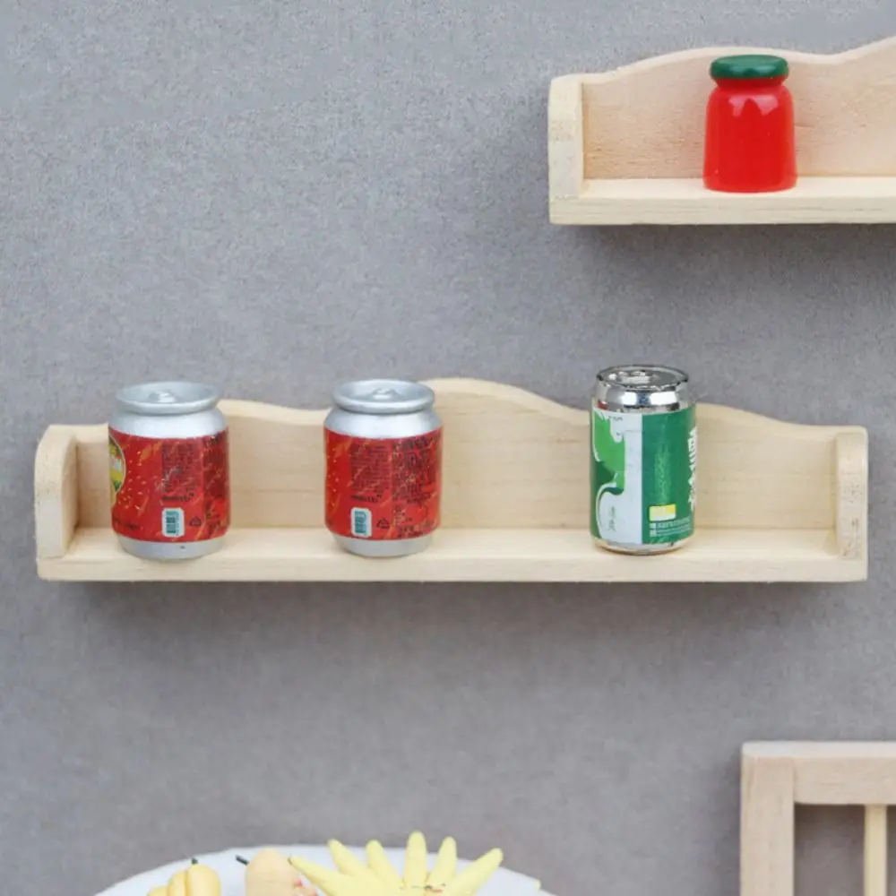 Wooden Dollhouse Storage Rack Miniature Storage Rack Dollhouse Wooden Hanging Cabinet Towel Rack Hanging Shelf