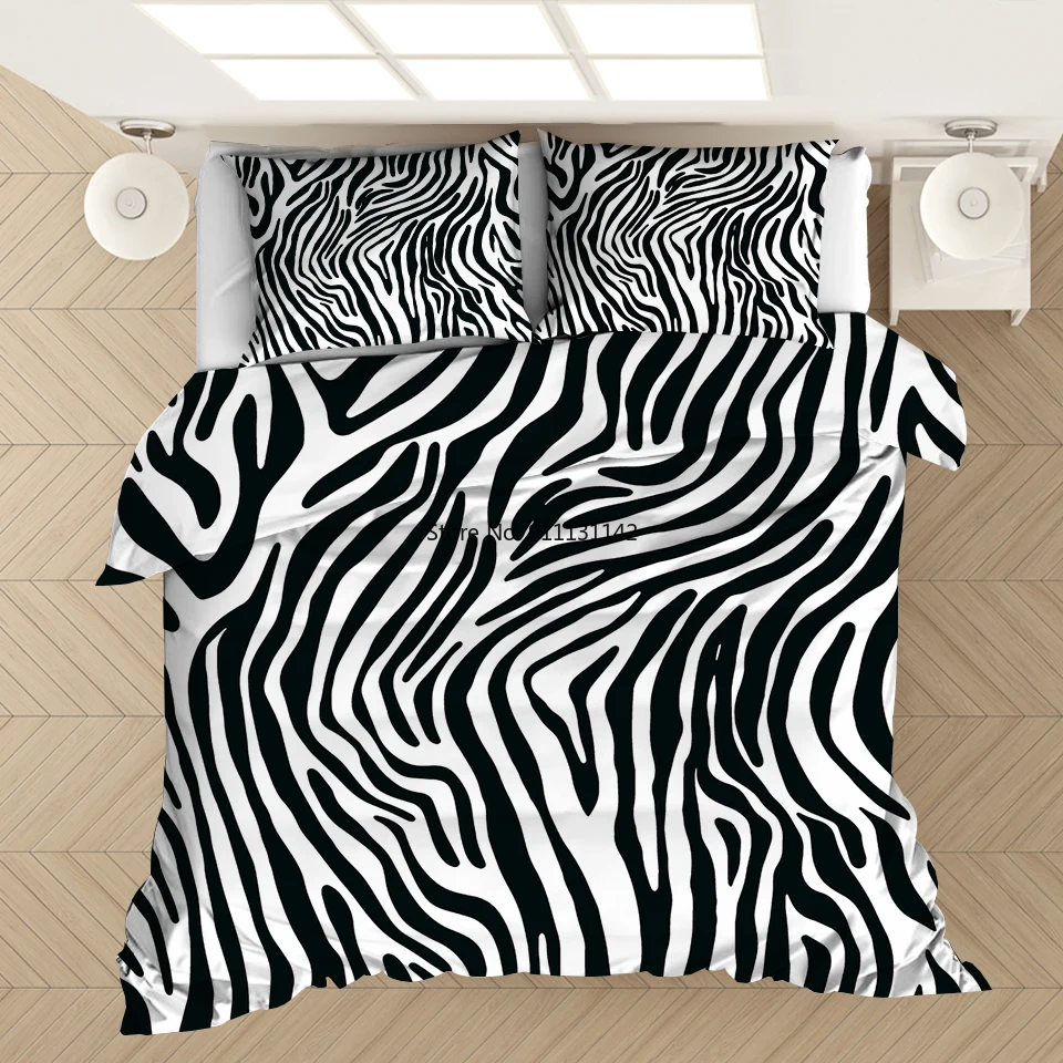 

Leopard Zebra 3D Printed Bedding Set Duvet Covers Pillowcases Comforter Bedding Set Bedclothes Bed Linen