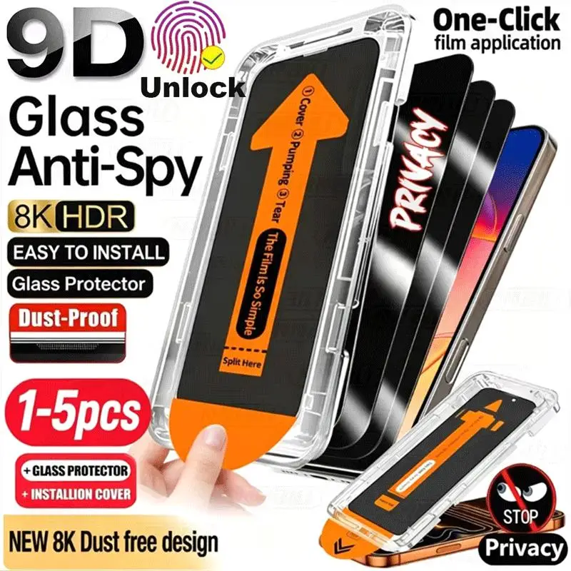 Privacy-Focused Easy Install Anti-Spy Tempered Glass Screen Protector