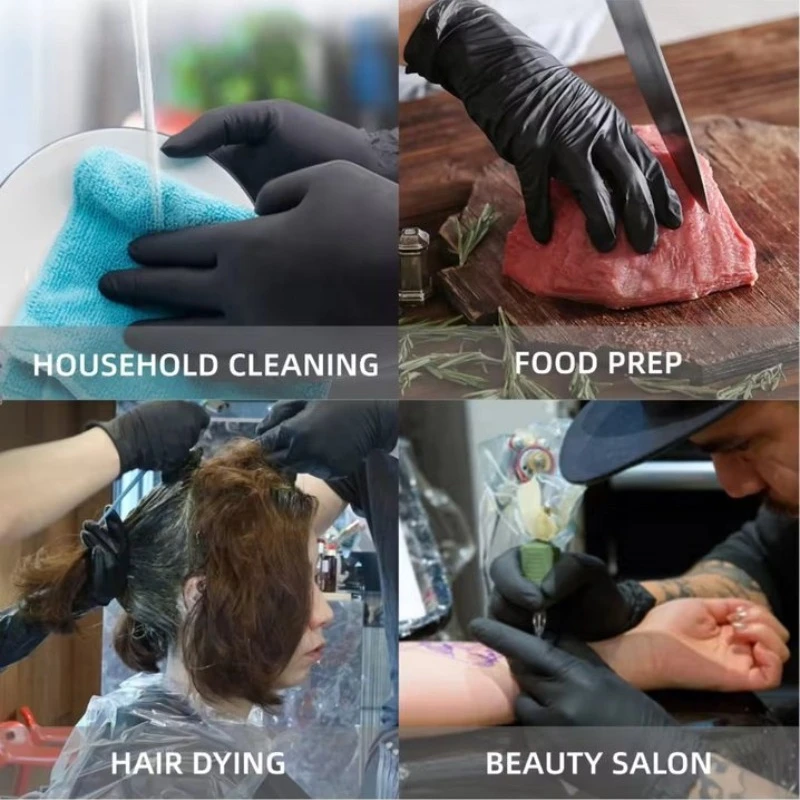 Disposable Rubber Gloves PVC Gloves Household Kitchen Cleaning Cooking Tattoo Hair Dye 10-400pcs
