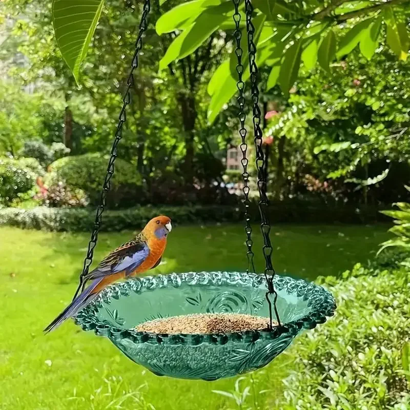 15inch Bird Baths Tub Bowl Basin Parrot Cage Hanging Bathing Box Parrot Bath Supplies Bath Room Feeders for Outdoor Patio bird bath supplies