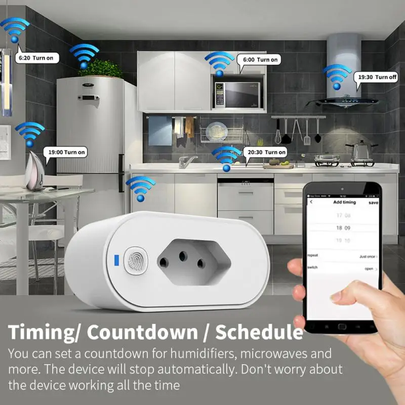 

Remote Control Reliable Performance Energy-saving And Efficient Easy Setup And Operation Real-time Power Monitoring Wifi Socket