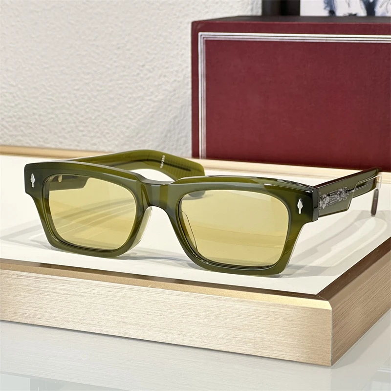 

JMM Jacques ASHCROFTI Original Brand Sunglasses Female Retro Acetate Rectangle Sunglasses for Man and Women Luxury Brand Shades