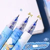 14pcs/set Creative Astronaut Blue Ink Erasable Pens Press-Type Gel Pens 0.5mm Fine Tip Friction Pens Technology Office Supplies 4