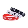 1PC/6PCS WWJD Silicone Bracelet 1/2 Inch Wide Christian Bangle Jelly Color 2