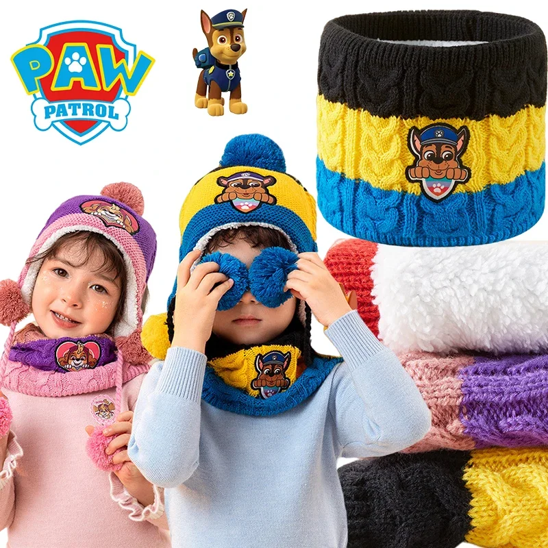 Paw Patrol Chase-어린이 목도리 스카프, 소년 소녀  겨울 따뜻한 니트 목도리 스카프 목 칼라 보온 액세서리 저렴한