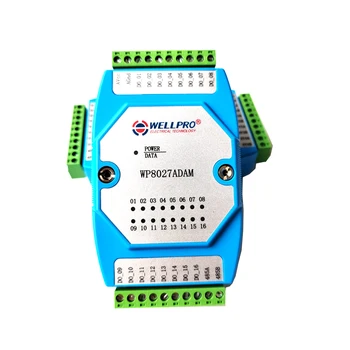 16 채널 디지털 출력 모듈 옵토커플러, 16 DO RS485 MODBUS RTU 통신 Wellpro WP8027ADAM 절연