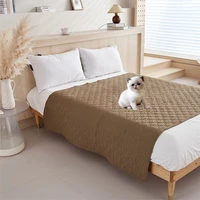 Solid Waterproof Bed Cover Washable Dustproof Mattress Protector Kids Pets Dog Cat Pad Bedspread Mat For Bedroom Livingroom 5