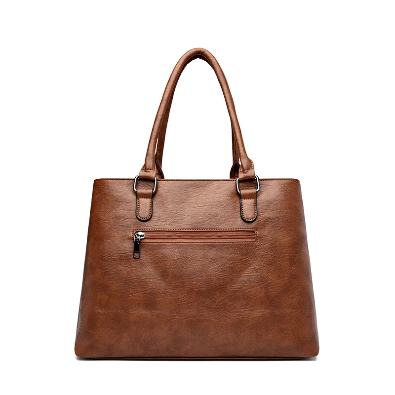 Women's handbag - vintage handbag with detachable shoulder strap - zipper closure, work and travel bag - durable