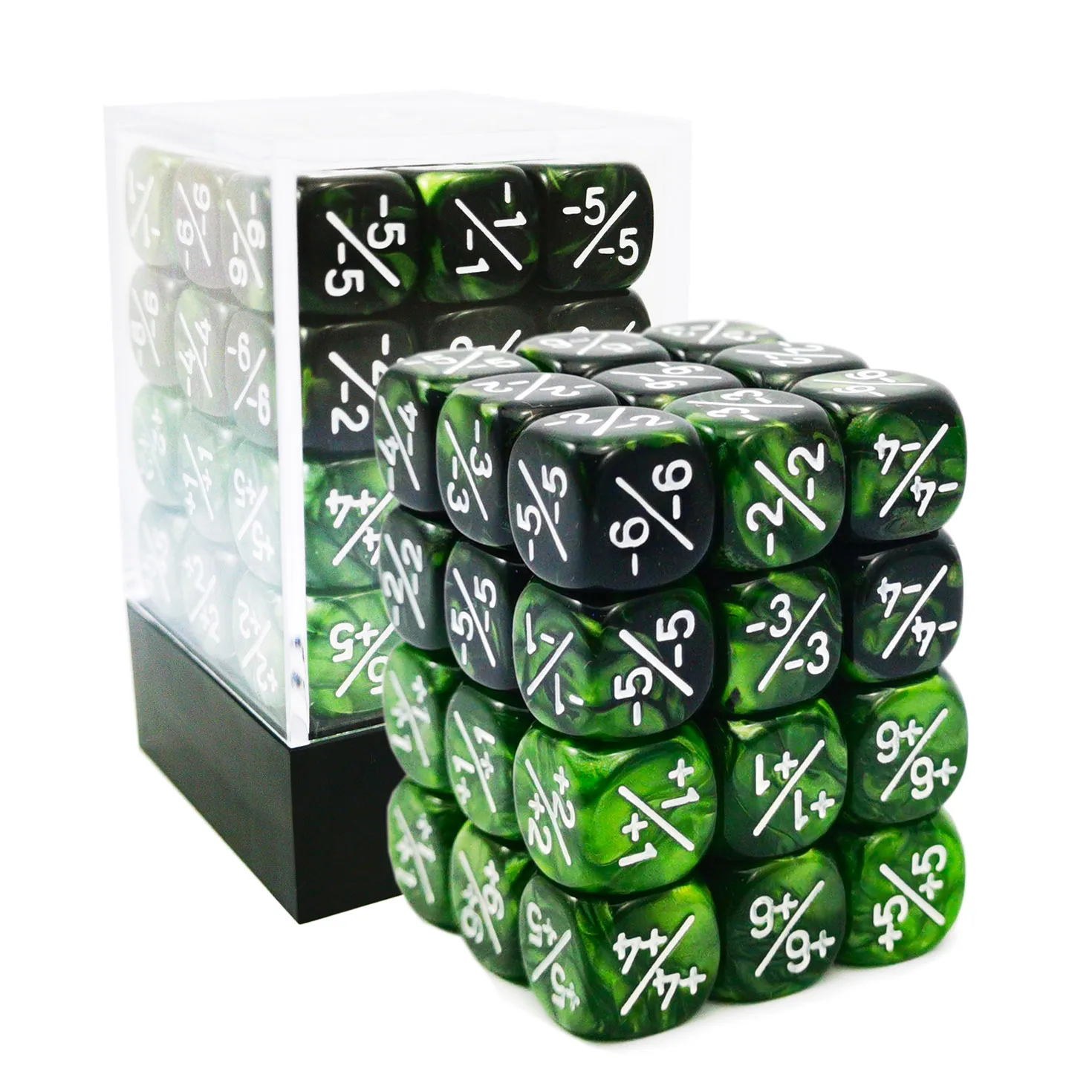 Bescon Colorful 36pcs 12mm Positive and Negative Dice Counters Set, Small Token Dice Loyalty Dice in Brick Box 2