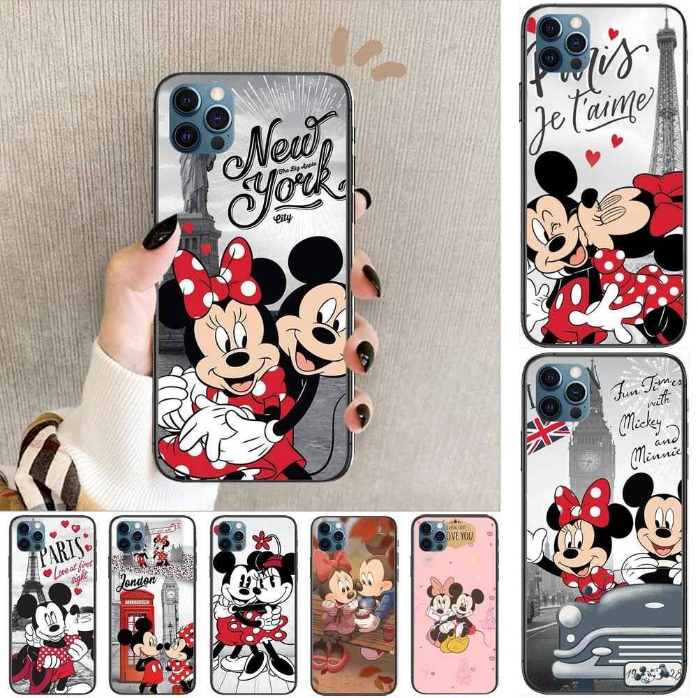 apple 13 pro max case disney Minnie Mouse  Anime Phone Cases cover For iphone 11 Pro Max case 12 8 7 13 XR PLUS X XS SE 2020 mini black cell shell fu apple 13 pro max case