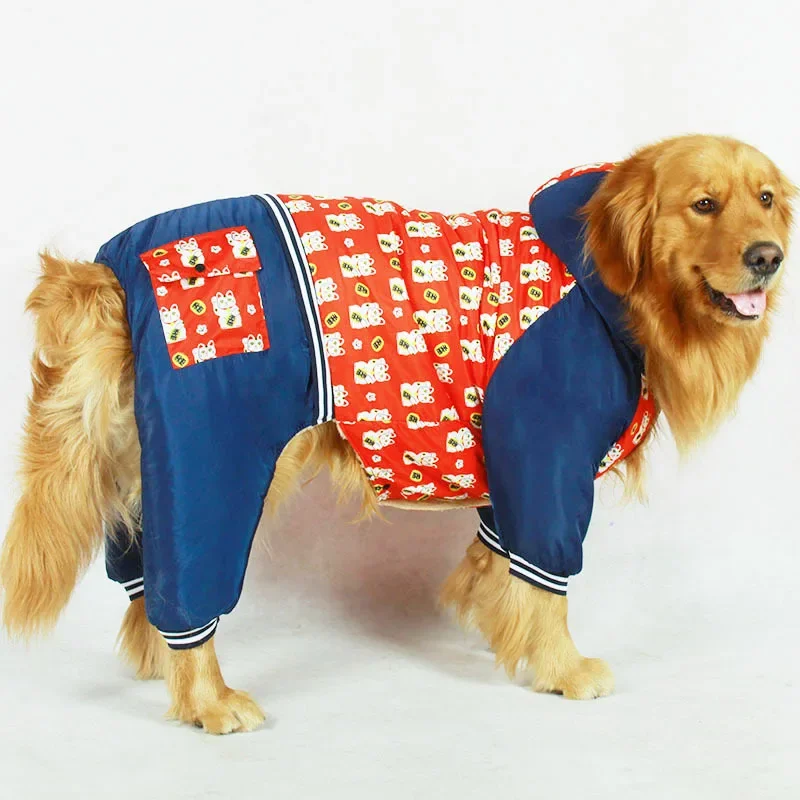 ペット用コットンコート犬服大暖かい中大ラブラドール秋冬