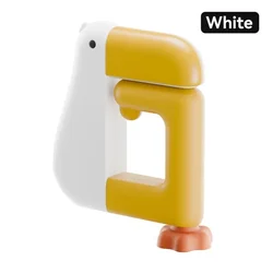 Compact Multifunctional Thinking Duck Decorative Hook for Desk and Office Spaces (WHITE)