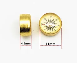 Compact Outdoor Wilderness Survival Compass - Durable Plastic/Brass Design (D)