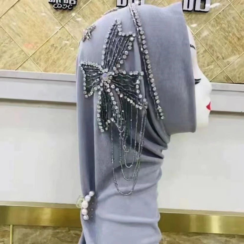 Freeshipping Hijab Muslim Women Shawl Headscarf Luxury Tassels Chiffon Scarf  Malaysia Prayer Kufi Islam Saudi Arabia Summer