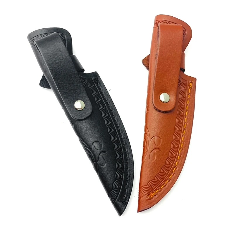 

Leathers Sheath Belt Pocket Knife Holder for Outdoor Camping, BBQ, Hunting Dropship