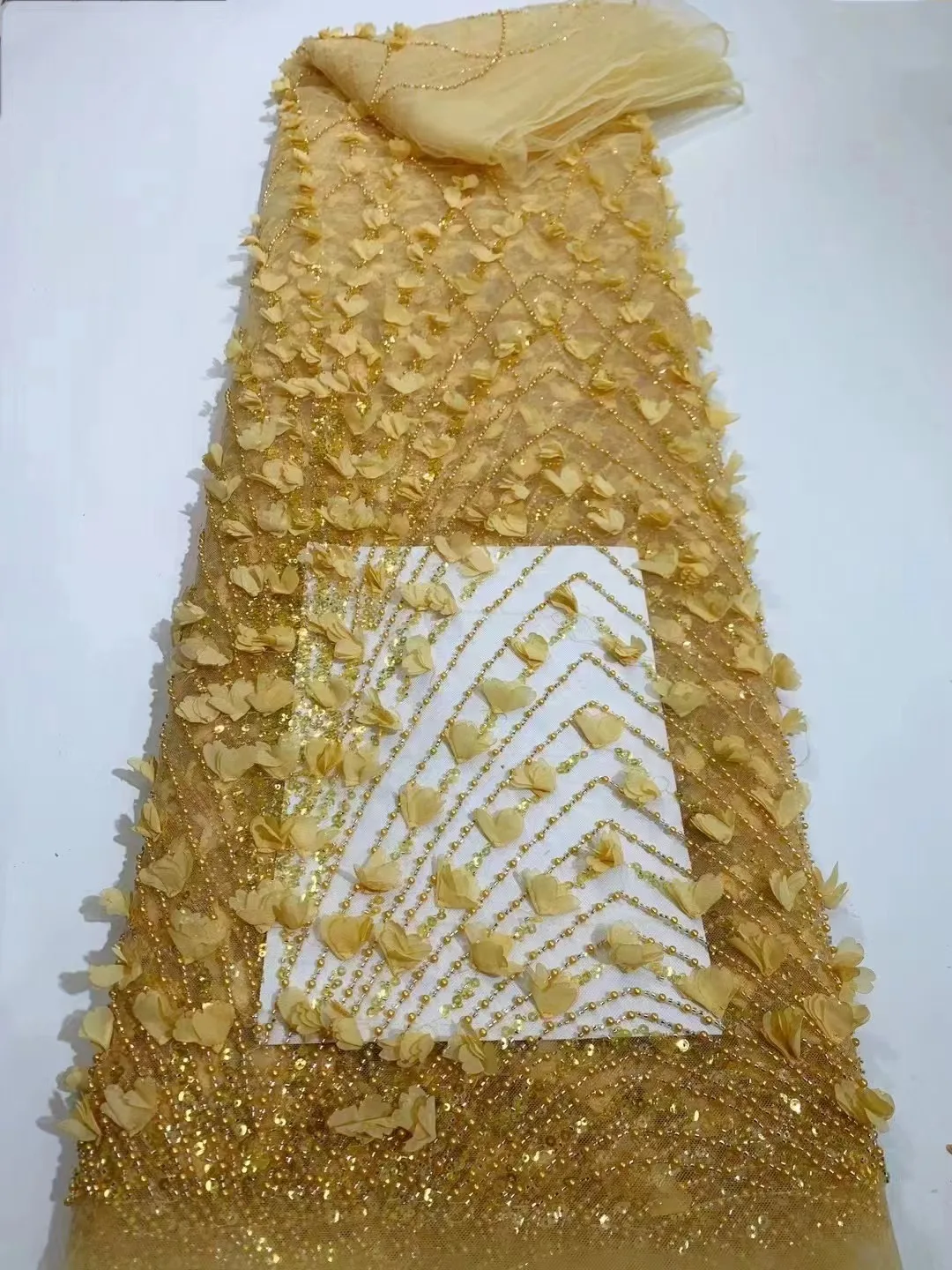 

New Fashion Classic African Purple Embrordered Beaded Net Lace 3d Flower French Tulle Fabric With Sequins Party Evening Dress