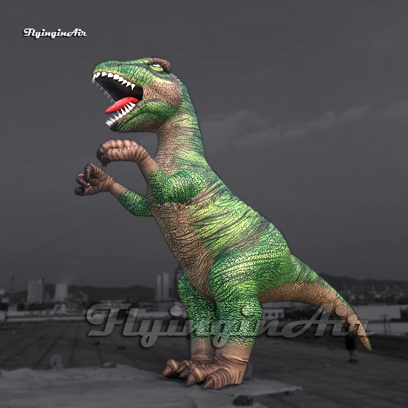 Customized Green Inflatable Tyrannosaurus Rex Simulated Jurassic Park