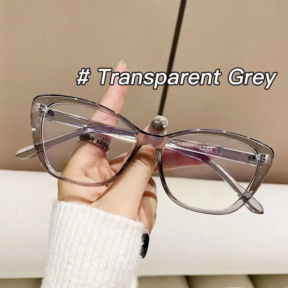 Red Cat Eye Glasses Gradient Color Butterfly Frame Anti Blue Light