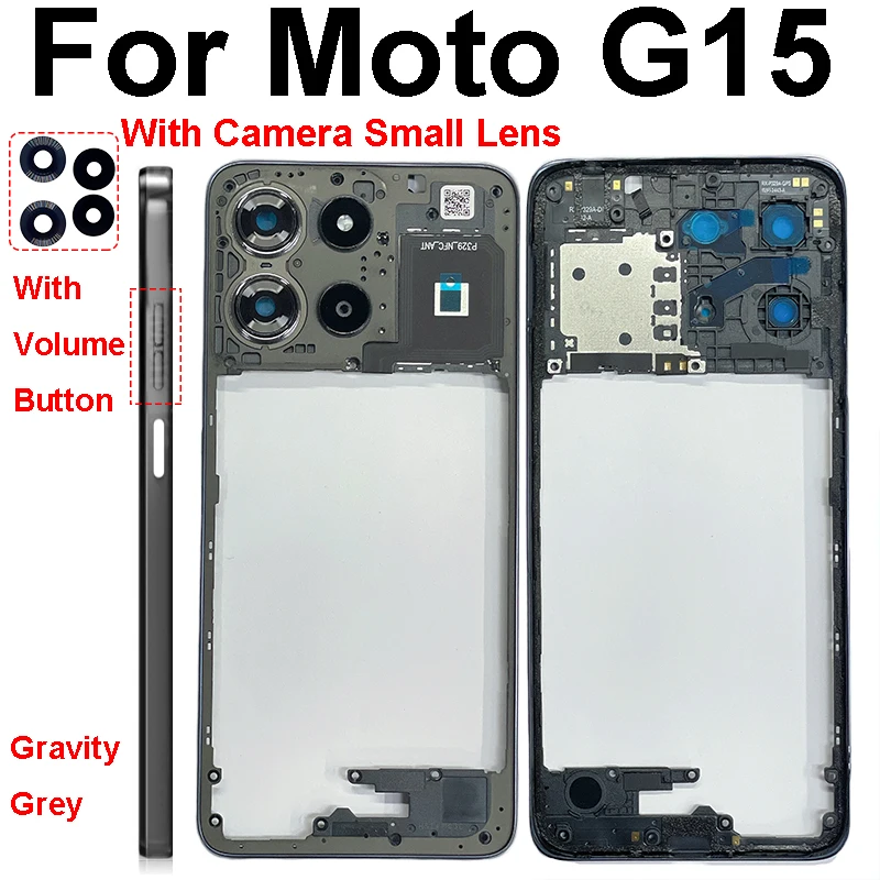 Motorola MOTO G15 G15 전원 중간 프레임 커버 베젤 교체 수리 부품 용 중간 프레임 커버