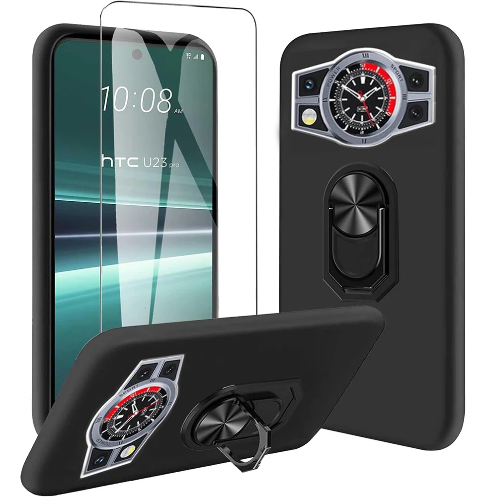 3-in-1 Ring Holder Shockproof TPU Case with Soft Grip