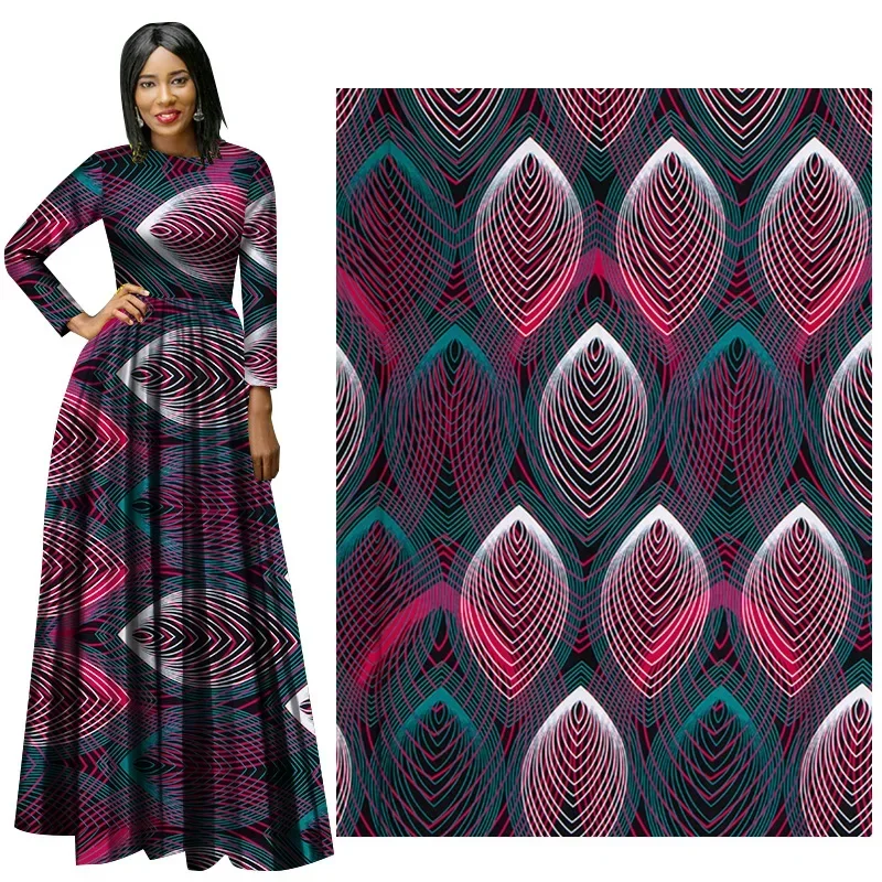 Ankara African Geometric printed cotton wax printing Guaranteed Wax Patchwork Cotton Tissu High Quality for Dress