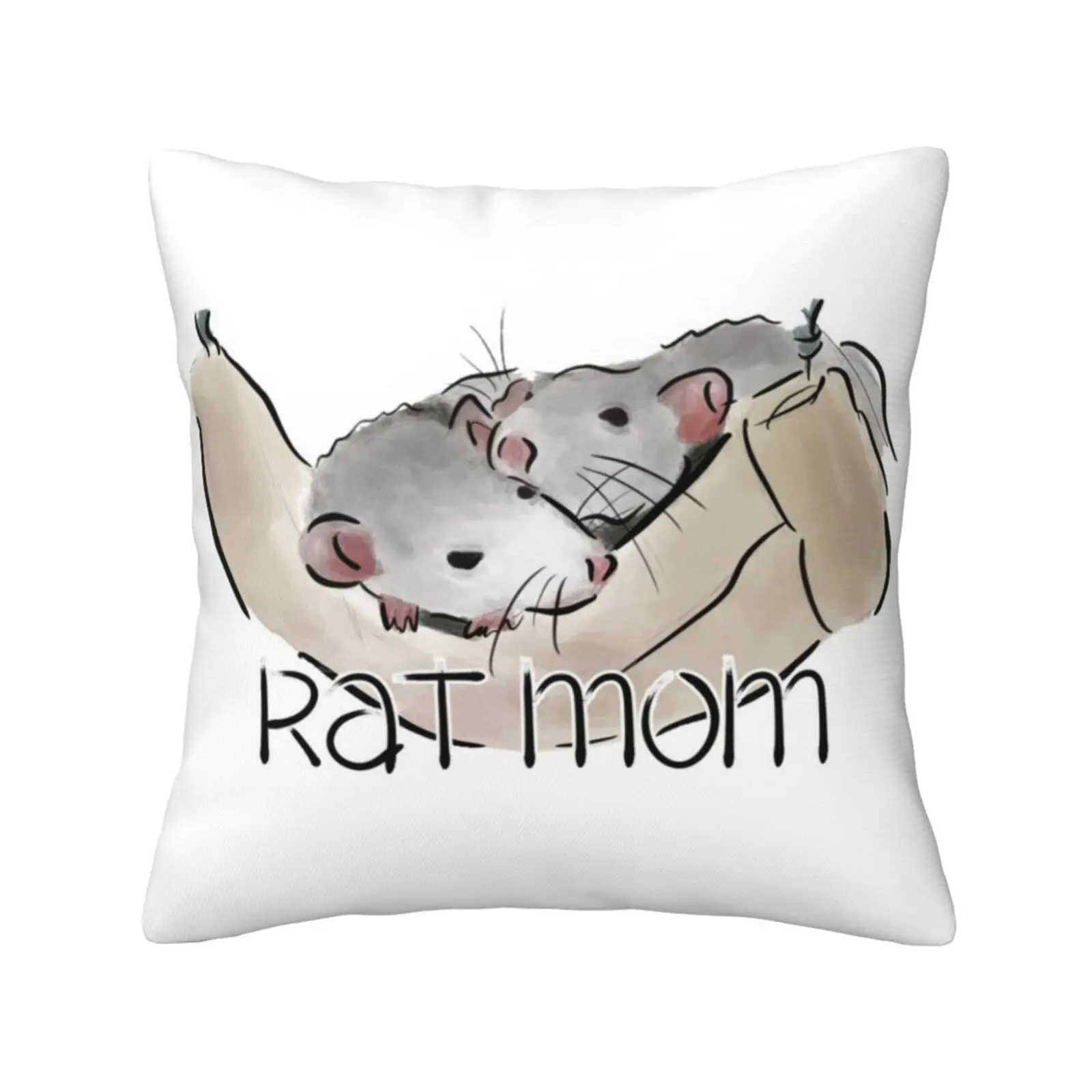 

Крыса мама домашний диван автомобиль поясная наволочка Крыса Мышь Крыса узор сиамская крыса с капюшоном искусство милая крыса животный узор Крыса Дизайн
