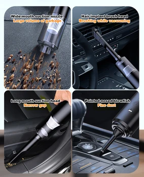 1Set New Quality Car Vacuum Cleaner Cleaning Powerful Suction Handheld Dust Collector Portable Vacuum Cleaner Powerful Suction mini Electric Wireless Smart Home Cleaning Car Vacuum Cleaner 7