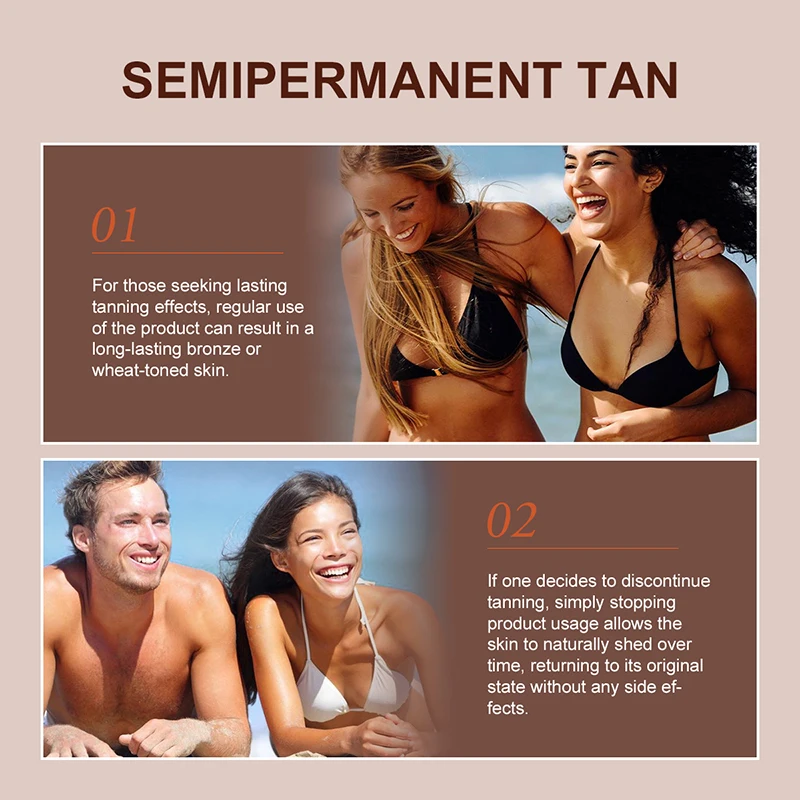 Self Tanning Lotion Coconut Tanning Oil 3 IN 1 Tanning Oil Self Tanner Bronzer Non-Greasy Moisturizing Waterproof Men Women Nourishing Skin Body Care
